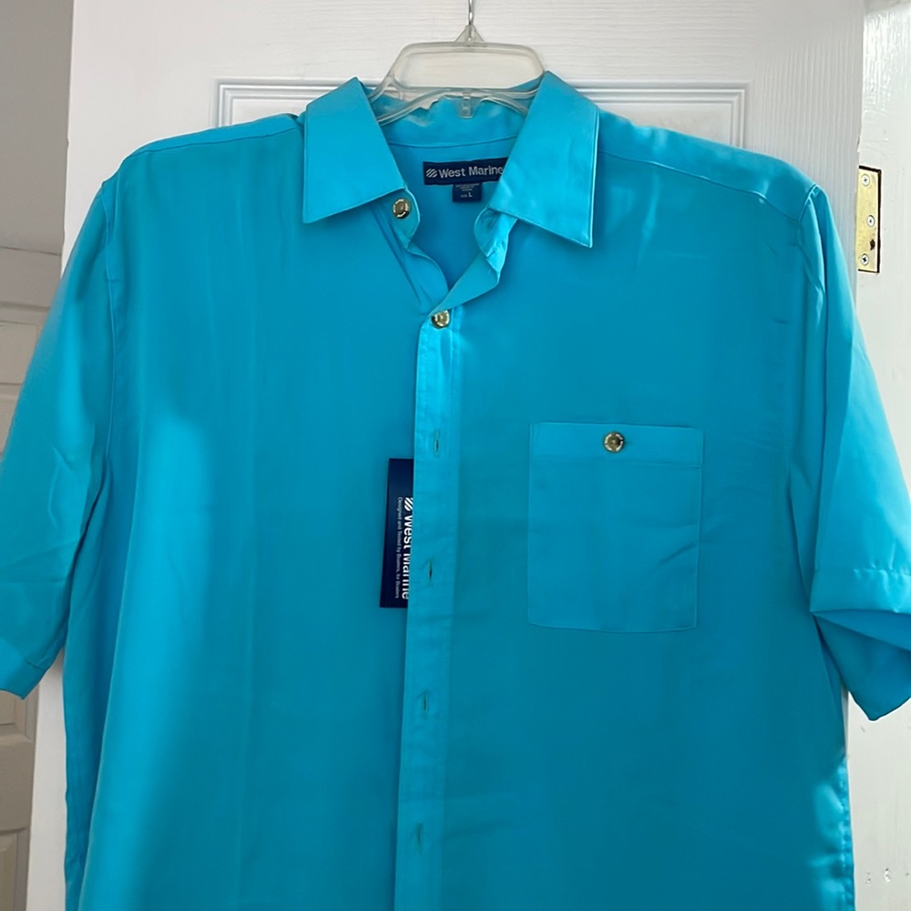 West marine short sleeve button down
